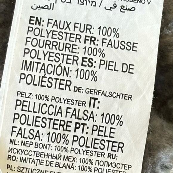 Billabong Checkered Faux Fur Black Cream Snap-Up Jacket Women’s Sz M - Picture 9 of 9